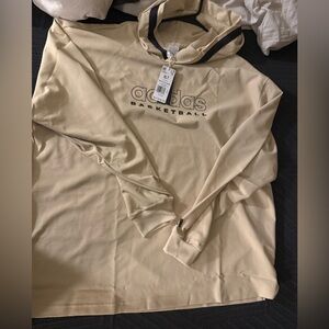 Adidas Beige Basketball Hoodie